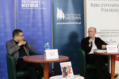 Dyskusja wokół książki Sławomira Kalbarczyka „Armia Andersa w ZSRS 1941–1942. Niespełnione braterstwo broni z Armią Czerwoną” – 7.10.2020. Fot. Aleksandra Wierzchowska (IPN)