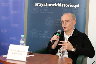 Dyskusja wokół książki Sławomira Kalbarczyka „Armia Andersa w ZSRS 1941–1942. Niespełnione braterstwo broni z Armią Czerwoną” – 7.10.2020. Fot. Aleksandra Wierzchowska (IPN)