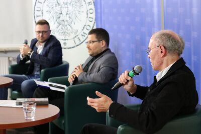 Dyskusja wokół książki Sławomira Kalbarczyka „Armia Andersa w ZSRS 1941–1942. Niespełnione braterstwo broni z Armią Czerwoną” – 7.10.2020. Fot. Aleksandra Wierzchowska (IPN)