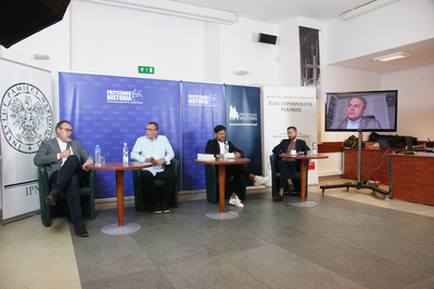 Spotkanie „Terroryzm w kontekście stosunków polsko-izraelskich” z cyklu „Historia zza kulis” – Warszawa, 6 października 2020. Fot. Piotr Życieński (IPN)