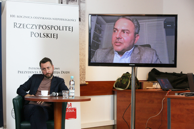 Spotkanie „Terroryzm w kontekście stosunków polsko-izraelskich” z cyklu „Historia zza kulis” – Warszawa, 6 października 2020. Fot. Piotr Życieński (IPN)