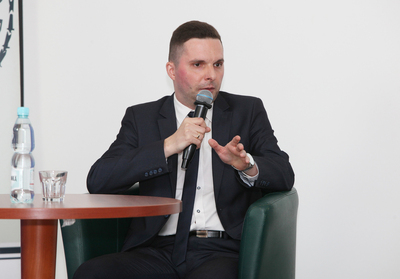 Adam Kurus. Spotkanie „Wojna obronna 1939 r. – dlaczego armia nie broniła Śląska?” z cyklu „Śląsk od morza do morza” – Warszawa, 8 października 2020. Fot. Piotr Życieński (IPN)