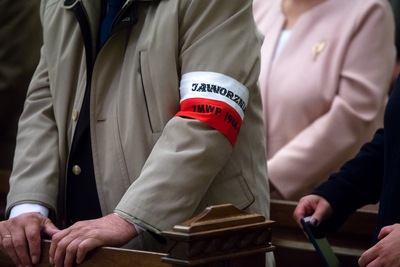 Msza św. w Katedrze Polowej WP w intencji pomordowanych, zmarłych i żyjących Młodocianych Więźniów Politycznych lat 1944–1956 „Jaworzniacy” – 9 października 2020. Fot. Sławek Kasper (IPN)