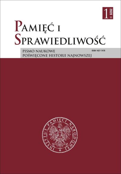 „Pamięć i Sprawiedliwość” nr 1 (35) 2020 - okładka