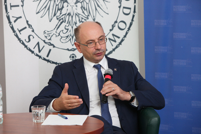 Dr Mateusz Szpytma. Dyskusja „Stronnictwa ludowe między niepodległością a kapitulacją” – Warszawa, 15 października 2020. Fot. Piotr Życieński (IPN)