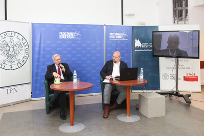 Dyskusja online „Świat wobec Szczecina” – 20 października 2020. Fot. Piotr Życieński (IPN)