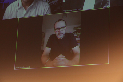 Rozmowa z twórcami filmu „20-40-20"– MFFoTEK, 22 października 2020. Fot. Piotr Życieński (IPN)