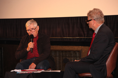 Rozmowa z prof. Aleksiejem Pamiatnym, działaczem rosyjskiego Stowarzyszenia „Memoriał” podczas MFFoTEK – 23 października 2020. Fot. Piotr Życieński (IPN)