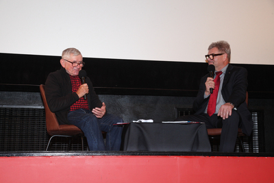 Rozmowa z prof. Aleksiejem Pamiatnym, działaczem rosyjskiego Stowarzyszenia „Memoriał” podczas MFFoTEK – 23 października 2020. Fot. Piotr Życieński (IPN)