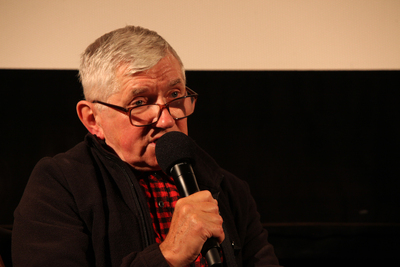 Rozmowa z prof. Aleksiejem Pamiatnym, działaczem rosyjskiego Stowarzyszenia „Memoriał” podczas MFFoTEK – 23 października 2020. Fot. Piotr Życieński (IPN)