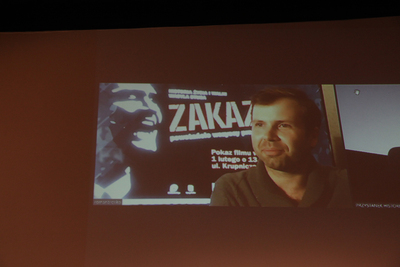 Spotkanie z reżyserem filmu „Zakazany” – Romanem Brovko podczas MFFoTEK – 24 października 2020. Fot. Piotr Życieński (IPN)