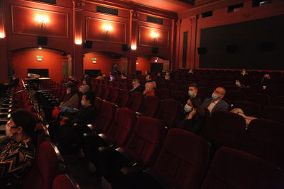 Rozmowa z twórcami filmu „Polmission. Tajemnice paszportów” podczas MFFoTEK – 24 października 2020. Fot. Piotr Życieński (IPN)