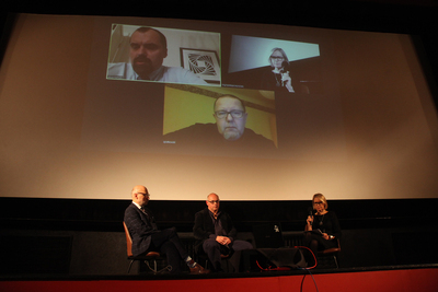 Rozmowa z twórcami filmu „Polmission. Tajemnice paszportów” podczas MFFoTEK – 24 października 2020. Fot. Piotr Życieński (IPN)