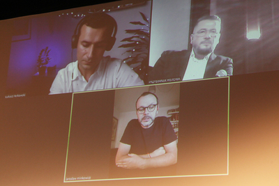 Rozmowa z twórcami filmu „20-40-20– MFFoTEK” – 22 października 2020. Fot. Piotr Życieński (IPN)