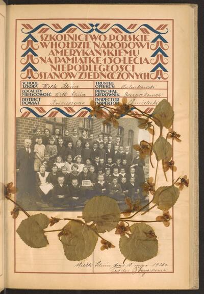 Jedna z kart „Polskiej Deklaracji o Podziwie i Przyjaźni dla Stanów Zjednoczonych”