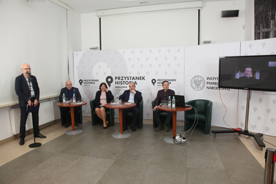 Dyskusja online z okazji 35. rocznicy powstania wydawnictwa ANTYK – 19 listopada 2020. Fot. Piotr Życieński (IPN)