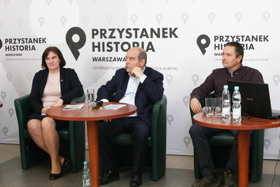 Dyskusja online z okazji 35. rocznicy powstania wydawnictwa ANTYK – 19 listopada 2020. Fot. Piotr Życieński (IPN)