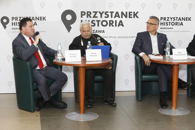 Dyskusja online „Grupy Oporu »Solidarni«” – historia pewnego porwania” z cyklu „Tajemnice bezpieki” – 23 listopada 2020”. Fot. Piotr Życieński (IPN)