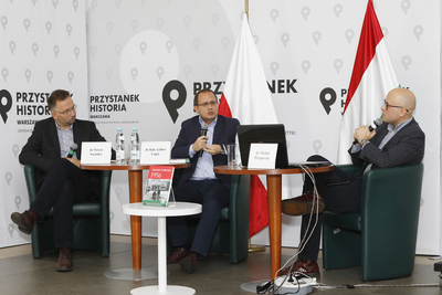 Dyskusja o książce Gergelya Pongrátza „Zaułek Corvina 1956” – Warszawa, 24 listopada 2020. Fot. Piotr Życieński (IPN)