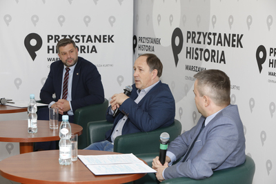 Dyskusja online „»Solidarność« – między ewolucją a rewolucją” – 27 listopada 2020. Fot. Piotr Życieński (IPN)