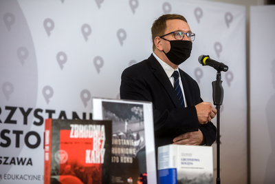 Dyrektor Oddziału IPN w Gdańsku prof. Mirosław Golon. 50. rocznica Grudnia ‘70. Konferencja prasowa poświęcona inicjatywom IPN – 2 grudnia 2020. Fot. Sławek Kasper (IPN)