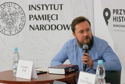 Grzegorz Wołk. Dyskusja online „Pokazowe procesy polityczne w powojennej Polsce. Długie trwanie bezprawia” – 2 grudnia 2020. Fot. Aleksandra Wierzchowska (IPN)