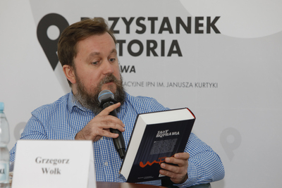 Dyskusja online „Pokazowe procesy polityczne w powojennej Polsce. Długie trwanie bezprawia” – 2 grudnia 2020. Fot. Piotr Życieński (IPN)