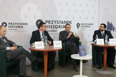 Dyskusja online wokół 4. tomu zapisków prymasa Stefana Wyszyńskiego „Pro memoria” – 3 grudnia 2020. Fot. Aleksandra Wierzchowska (IPN)