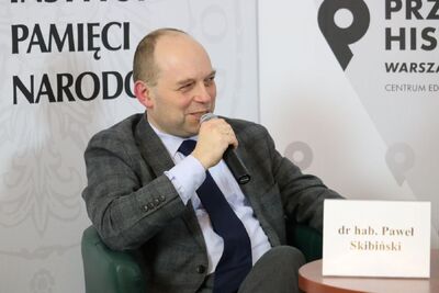 Dr hab. Paweł Skibiński. Dyskusja online wokół 4. tomu zapisków prymasa Stefana Wyszyńskiego „Pro memoria” – 3 grudnia 2020. Fot. Aleksandra Wierzchowska (IPN)