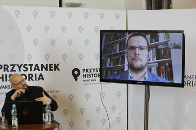 Dyskusja online „Nie tylko Gdynia – Czarny Czwartek w Szczecinie” z cyklu „Świat wobec Szczecina”. Fot. Piotr Życieński (IPN)