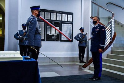 Tablica upamiętniająca funkcjonariuszy Policji Państwowej województwa białostockiego, zamordowanych przez NKWD – Białystok, 18 listopada 2020