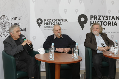 Dyskusja „Kontrwywiad SB vs. Grupy Oporu »Solidarni«: mjr Marian Pękalski vel Kotarski – studium przypadku” z cyklu „Tajemnice bezpieki”. Fot. Piotr Życieński (IPN)