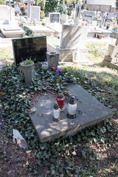 Grób Andrzeja Tytusa Nowina-Sroczyńskiego przed remontem