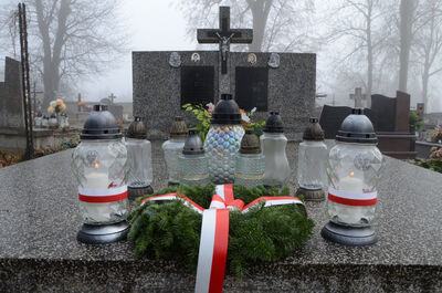 Grób Daniela Kućmy we wsi Kiełczyna w pow. staszowskim