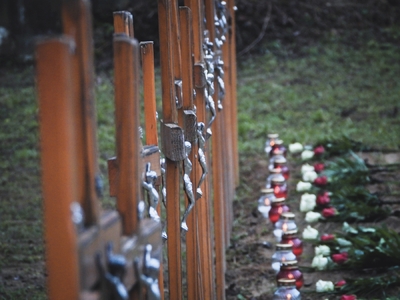 Trzecia ceremonia pogrzebowa ofiar niemieckich zbrodni – Pomiechówek, 17 grudnia 2020 fot. MN/BUWiM