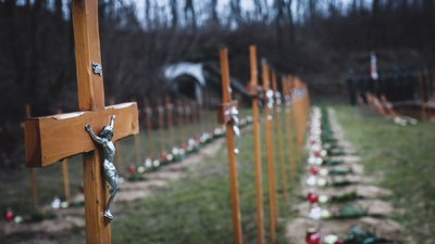 Trzecia ceremonia pogrzebowa ofiar niemieckich zbrodni – Pomiechówek, 17 grudnia 2020 fot. MN/BUWiM