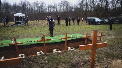 Trzecia ceremonia pogrzebowa ofiar niemieckich zbrodni – Pomiechówek, 17 grudnia 2020 fot. MN/BUWiM