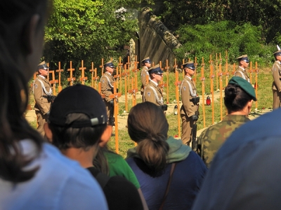 Uroczystość upamiętniająca ofiary niemieckiej zbrodni w Forcie III. Pomiechówek, 30 lipca 2020. Fot. IPN