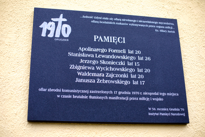 Obchody 50. rocznicy Grudnia ’70 w Gdyni. Fot. S. Kasper (IPN)