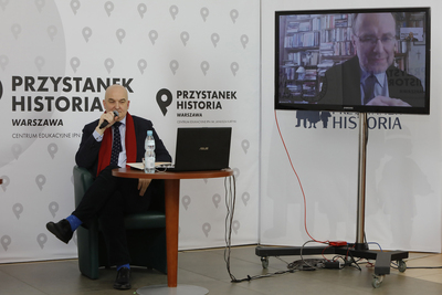 dr Sławomir Dębski i prof. Stanisław Żerko. Fot. Piotr Życieński (IPN)