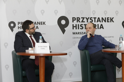 Dr hab. Rafał Łatka i dr hab. Paweł Skibiński. Fot. Piotr Życieński (IPN)