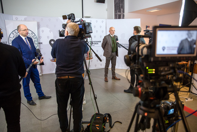 Konferencja prasowa na temat „Polish-Jewish Studies” – najnowszego periodyku Instytutu Pamięci Narodowej – 21 stycznia 2021. Fot. Sławek Kasper (IPN)