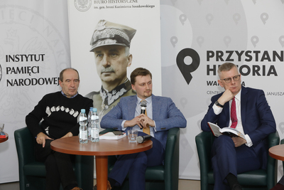 Dyskusja „Kontrwywiad – atak i obrona. Rzecz o kondycji polskiego kontrwywiadu” z cyklu „Tajemnice bezpieki” – 29 stycznia 2021. Fot. Piotr Życieński (IPN)