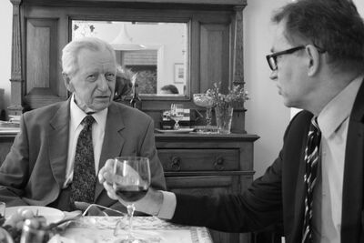 Zbigniew S. Siemaszko i prezes IPN Jarosław Szarek w Londynie w 2018 roku. Fot. IPN