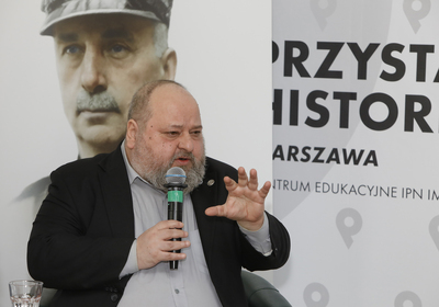 Arkadiusz Tuliński. Dyskusja wokół książki „6 Armia Wojska Polskiego w wojnie polsko-bolszewickiej w 1920 r.”. Fot. Piotr Życieński (IPN)