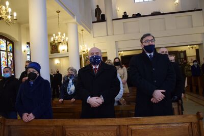 Msza św. w intencji Żołnierzy Niezłomnych w kościele pw. św. Mateusza w Zielonej (gmina Krasne, powiat przasnyski) – 28 lutego 2021. Fot. Milena Bonisławska