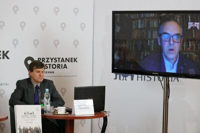 Dyskusja o „Atlasie polskiego podziemia niepodległościowego 1944–1956” – 1 marca 2021. Fot. Aleksandra Wierzchowska (IPN)