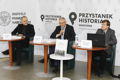 Dyskusja o „Atlasie polskiego podziemia niepodległościowego 1944–1956” – 1 marca 2021. Fot. Piotr Życieński (IPN)