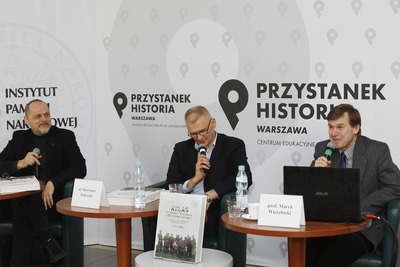 Dyskusja o „Atlasie polskiego podziemia niepodległościowego 1944–1956” – 1 marca 2021. Fot. Piotr Życieński (IPN)