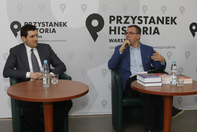 Dyskusja o wywiadzie i kontrwywiadzie PRL wobec krajów zachodnich z cyklu „Historia zza kulis” – Warszawa, 3 marca 2021. Fot. Piotr Życieński (IPN)